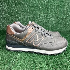 New Balance 574 Precious Metals Pack Gray/ Rose Gold Sneakers Shoes Womens 7.5 B